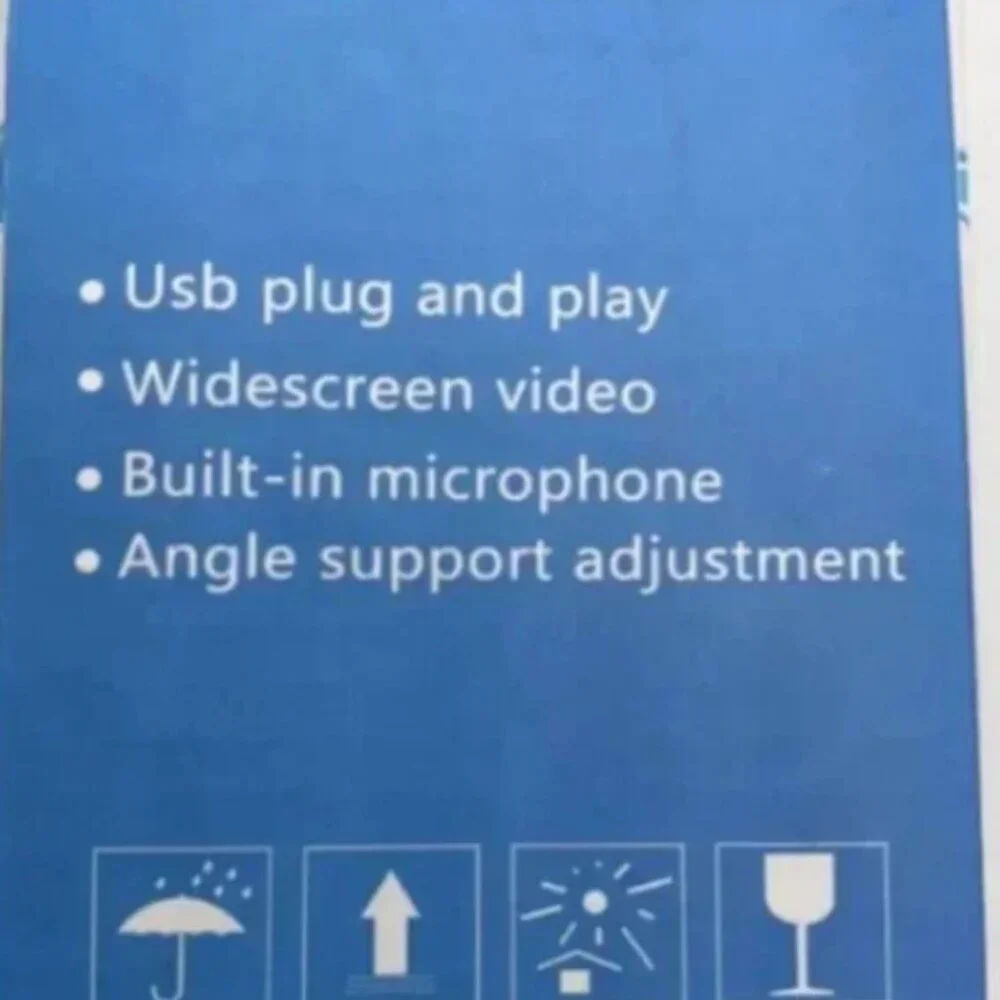 NEW 2K Full HD Webcam Ring Light USB Plug & Play Built In Microphone NIB
